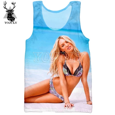 Vest YOJULY Модные майки унисекс с 3d принтом для мужчин и женщин, летние пляжные спортивные майки для фитнеса, Повседневная Уличная одежда, сексуальная красивая Модель жилета VE03 - Цвет: Vest