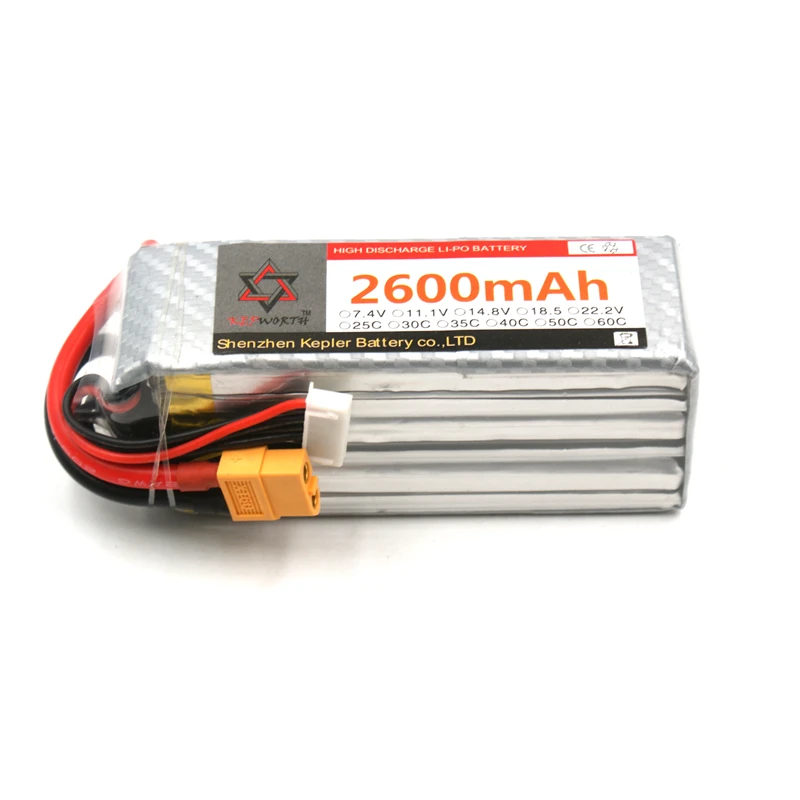 Lipo батарея 6s 22,2 v 2600mAh 35c литий-полимерная батарея для RC для автомобиля, самолета лодки Вертолет Самолет грузовик-цистерна