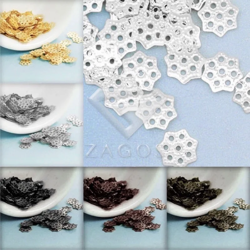 20 г приблизительно 300 шт. Цветочная филигранная Шляпка из бисера фурнитура 6x6x1 мм