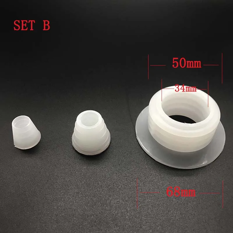 Set B Уютный момент 3 шт./компл. герметик для воды трубка-кальян втулка силиконовые уплотнительное кольцо для кальяна, для тренировок, Spacer YJ261 - Цвет: Set B