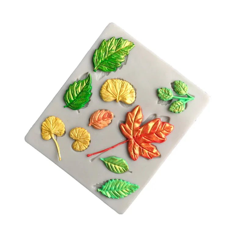 Кленовый лист силиконовая форма для украшения торта Мыло Форма листья помадка 3D