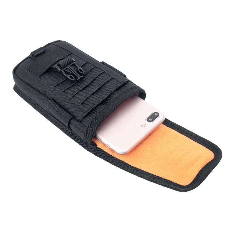 Black 5,5 дюймов чехол для телефона Molle, сумка для переноски карт, тактическая сумка для бега, поясная сумка, охотничьи сумки, держатель для мобильного телефона чехол, чехол для сотового телефона - Цвет: Black