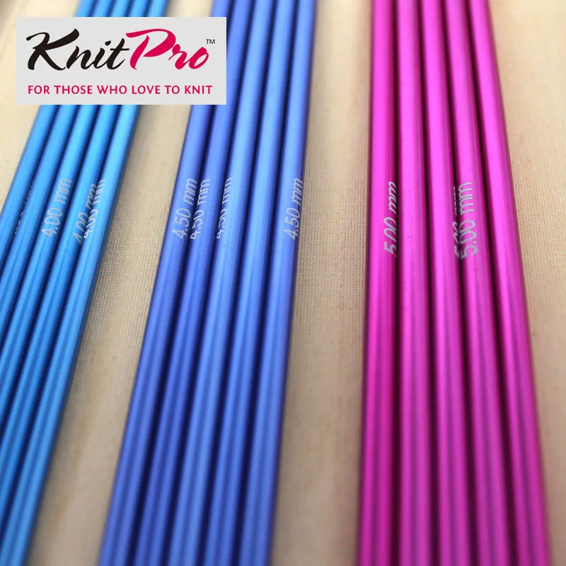 Knitpro Zing 15/20 см с двойным Алюминий Вязание иглы Набор Делюкс и гладкой Ткачество