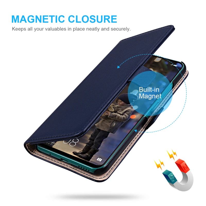 Роскошный чехол-кошелек для Huawei Honor 20 Pro кожаный Простой многофункциональный