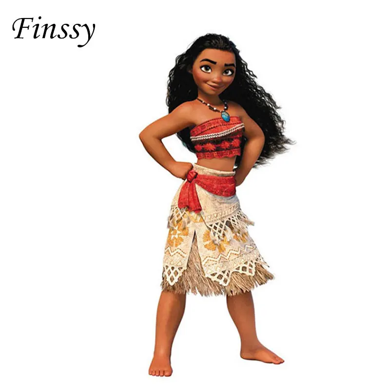 Принцесса Moana маскарадный костюм для детей Моана костюм с necklace ем для взрослых женщин костюмы на Хэллоуин для детей подарок для девочек