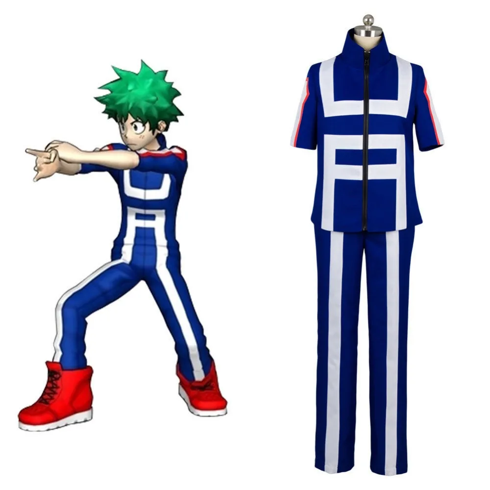 Boku без мой герой Академии Izuku Midoriya Косплэй костюм гимнастический Школьная