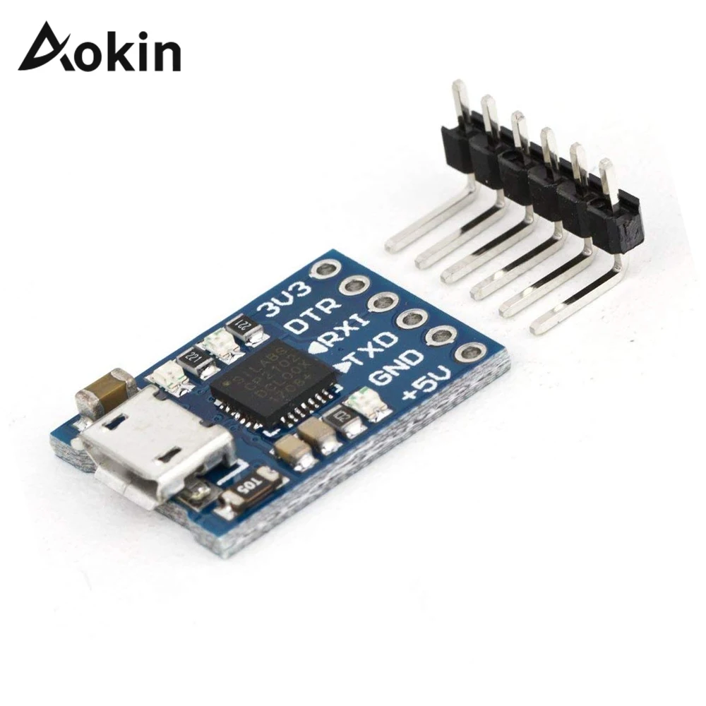 Aokin CP2102 MICRO USB для UART TTL модуль 6Pin последовательный преобразователь STC Замена FT232