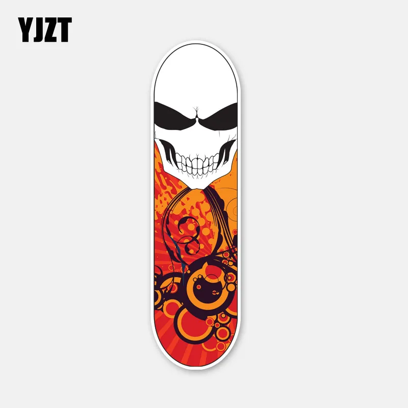 

YJZT 13,1 см * 3,5 см Мультфильм Скейтборд черепа Мотоцикл велосипед автомобиль наклейка аксессуары 6-3040