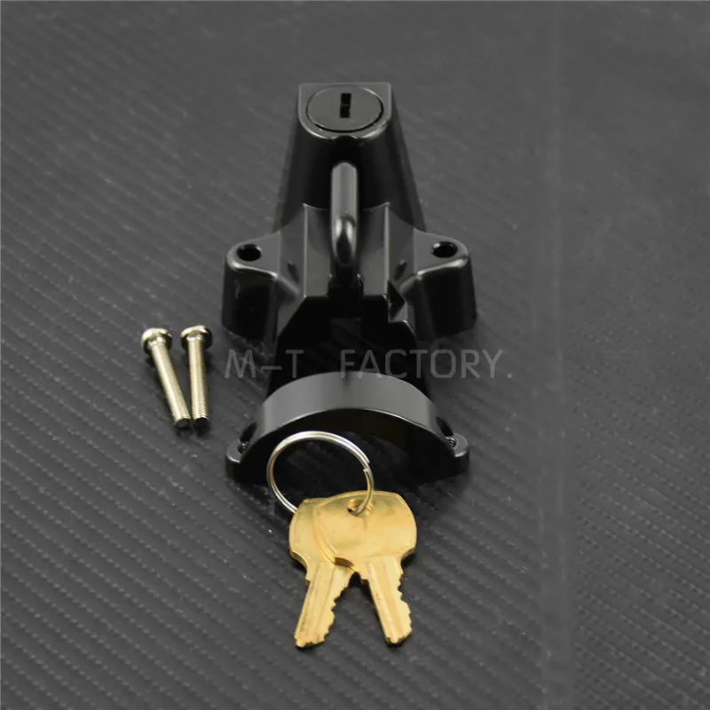 Motorcycle Universal Black Handlebar Shelf Bar Tube Helmet Lock Steel For Harley With 7/8&quot to 1-1/4&quot Tubing Bars | Автомобили и