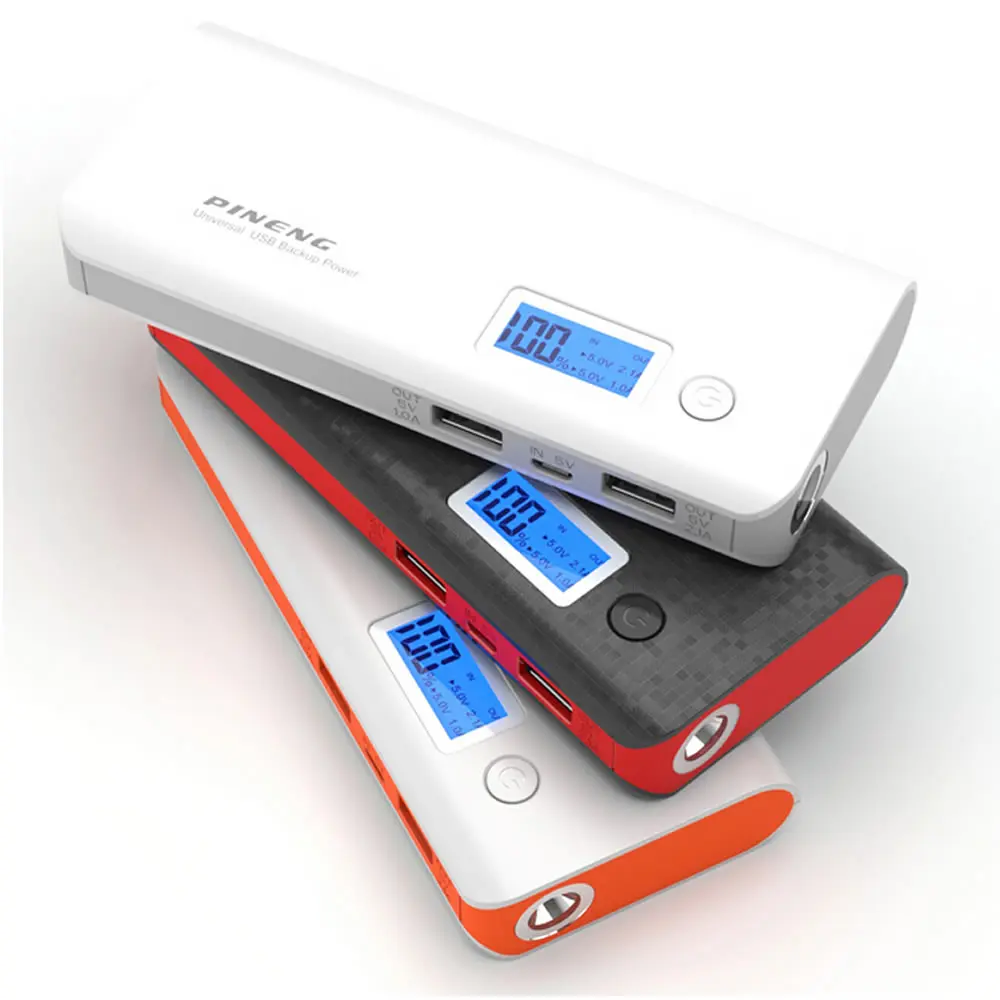 Pineng power Bank 10000 мАч PN968 внешний аккумулятор с светодиодный индикатором 5 в 2.1A для iPhone