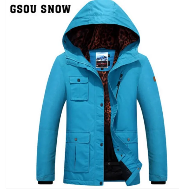 Clearance special Women Winter Multi-Pocket Blue Ski Jacket Female Outdoor Climbing Riding Snowboarding Coat Waterproof Skiwear