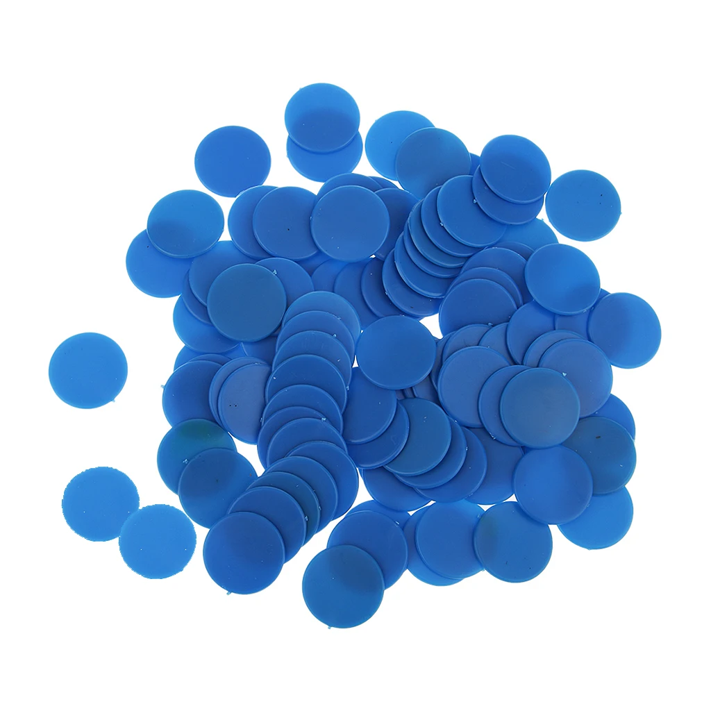 100x18 мм Новый Пластик счетчики Настольная игра Tiddlywinks учебное пособие синий