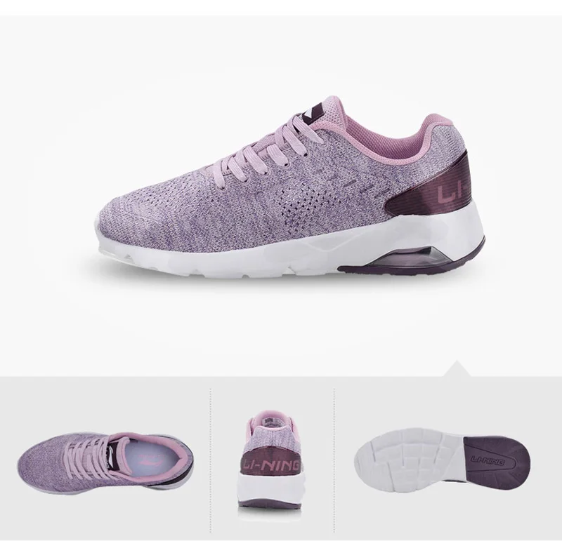 Li-Ning/Женская обувь с пузырьками; обувь для образа жизни; дышащая удобная спортивная обувь с подкладкой; кроссовки-светильник; AGCN036 YXB171