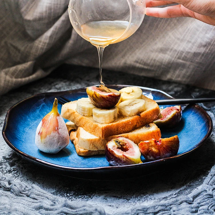 Пигментированное неправильное блюдо керамические тарелки в японском стиле