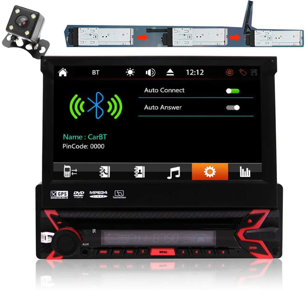 Автомагнитола RDS с бесплатной gps картой EinCar одиночный DIN In Dash автомобильный стерео
