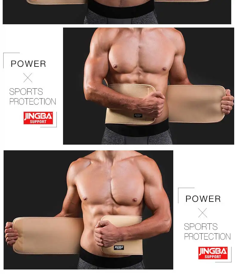 JINGBA SUPPORT Waist trimmer Slim fit Abdominal Waist sweat belt musculation abdominale Back Waist Support sport belt protective