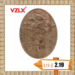 VZLX декоративные деревянные аппликации Intage Неокрашенная древесина резная угловая рамка с аппликацией для домашней мебели настенный Декор двери шкафа