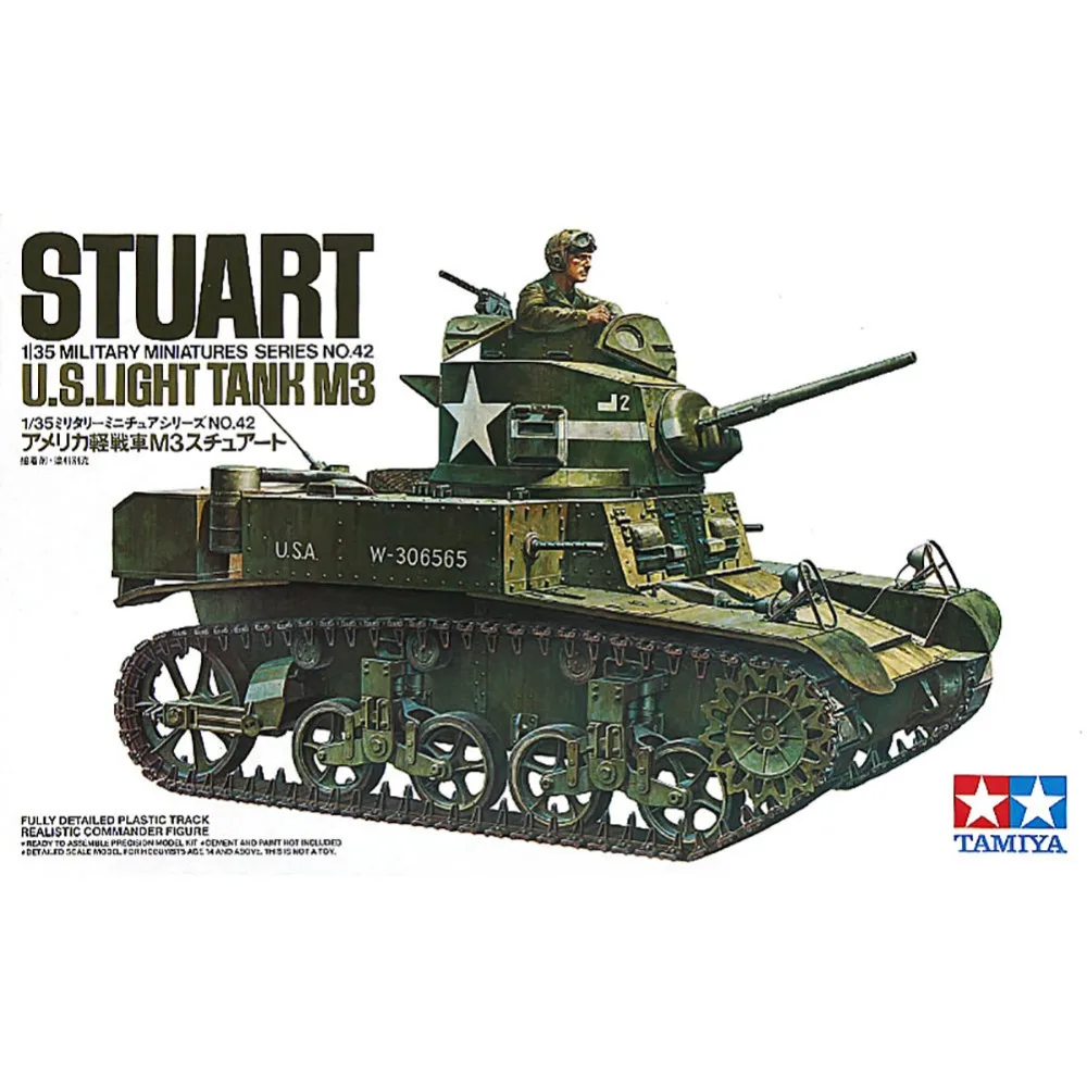 Тамия 35042 1/35 США Стюарт легкий бак M3 военный в сборе AFV модель строительные наборы