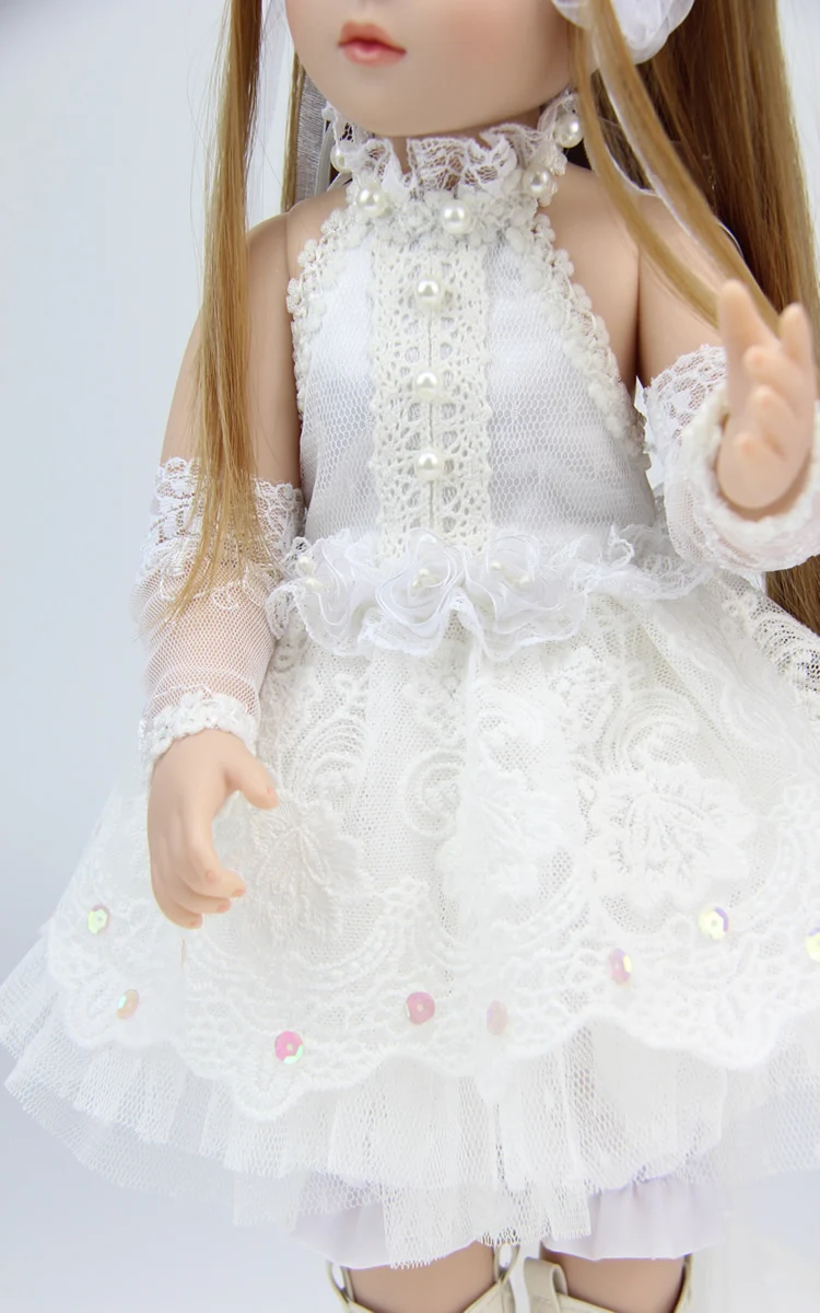 Оригинальное 18-дюймовое белое платье принцессы SD/BJD bjd куклы для продажи ручной