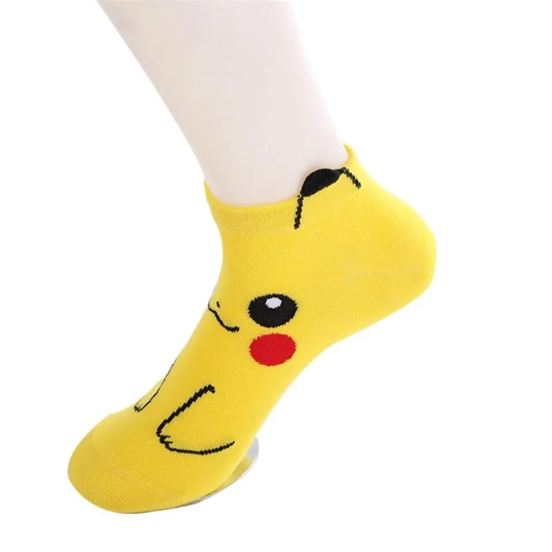 Epous Покемон Пикачу Charmander Psyduck Сквиртл Повседневное носки 3D печатных носки до щиколотки с рисунком из мультфильма Harajuku Kawaii Носки - Цвет: Pikachu
