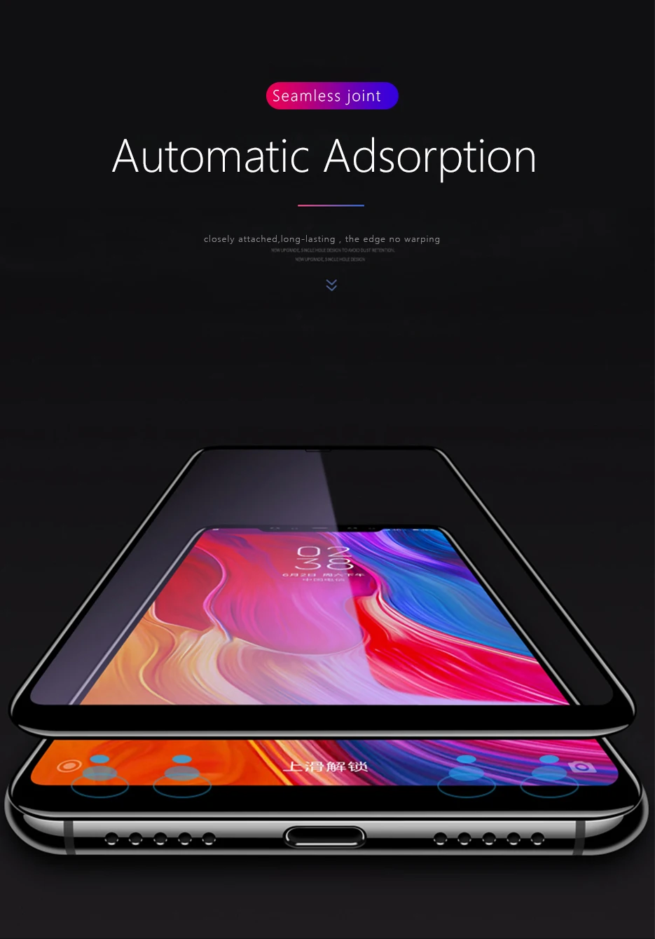 Защитное стекло для экрана CHYI с изогнутым стеклом для Xiaomi Mi 8 с полным клеем, лучшее олеофобное покрытие для Xiaomi Mi