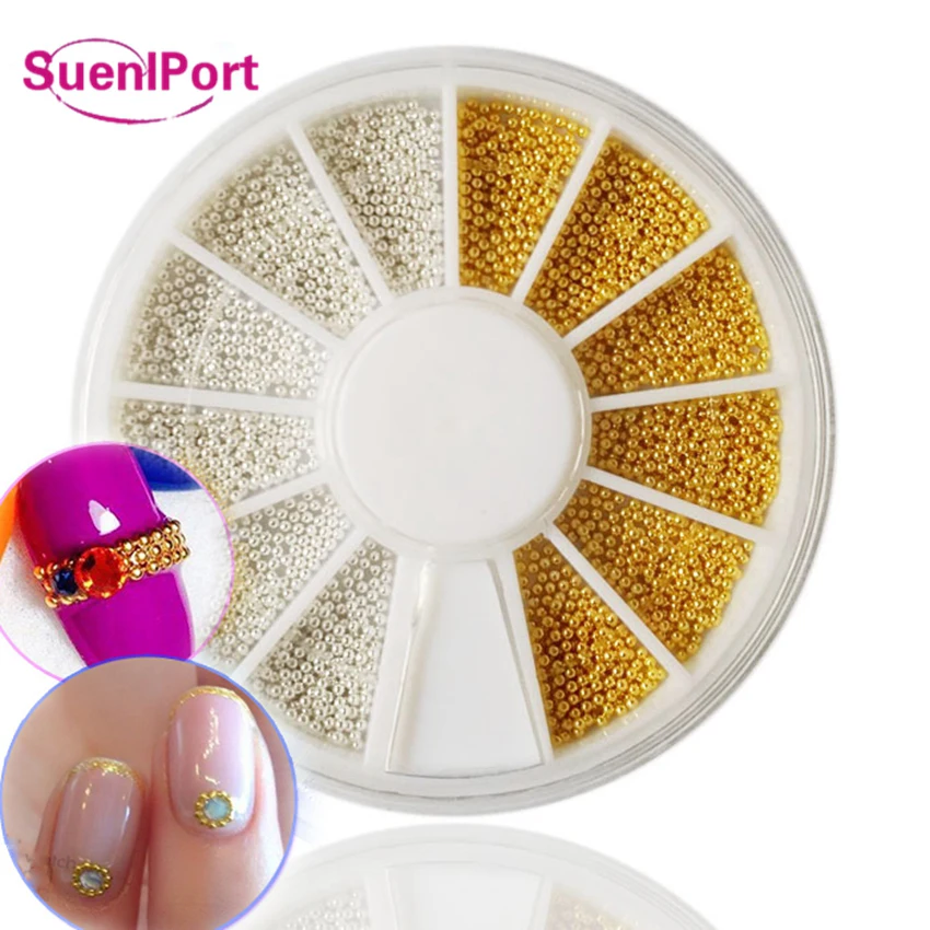 Sune l port nails art dekor Стразы для ногтей сушеные цветы металлические шпильки стальной шар Золотое кольцо Звезда Круглый квадратный в колесе