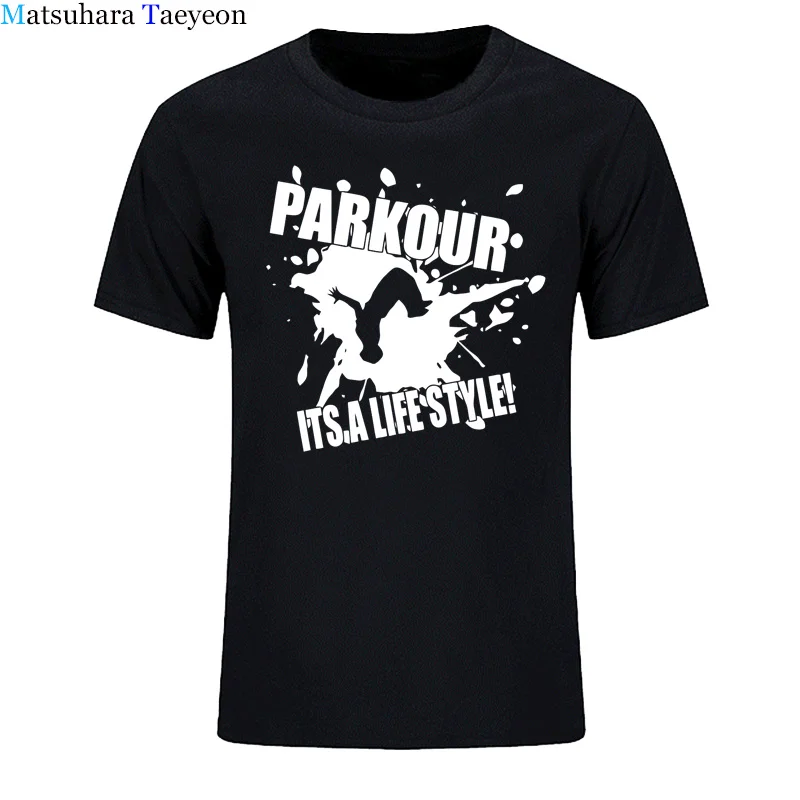 Мужская футболка с круглым вырезом Parkour Its A Повседневная хлопковая короткими