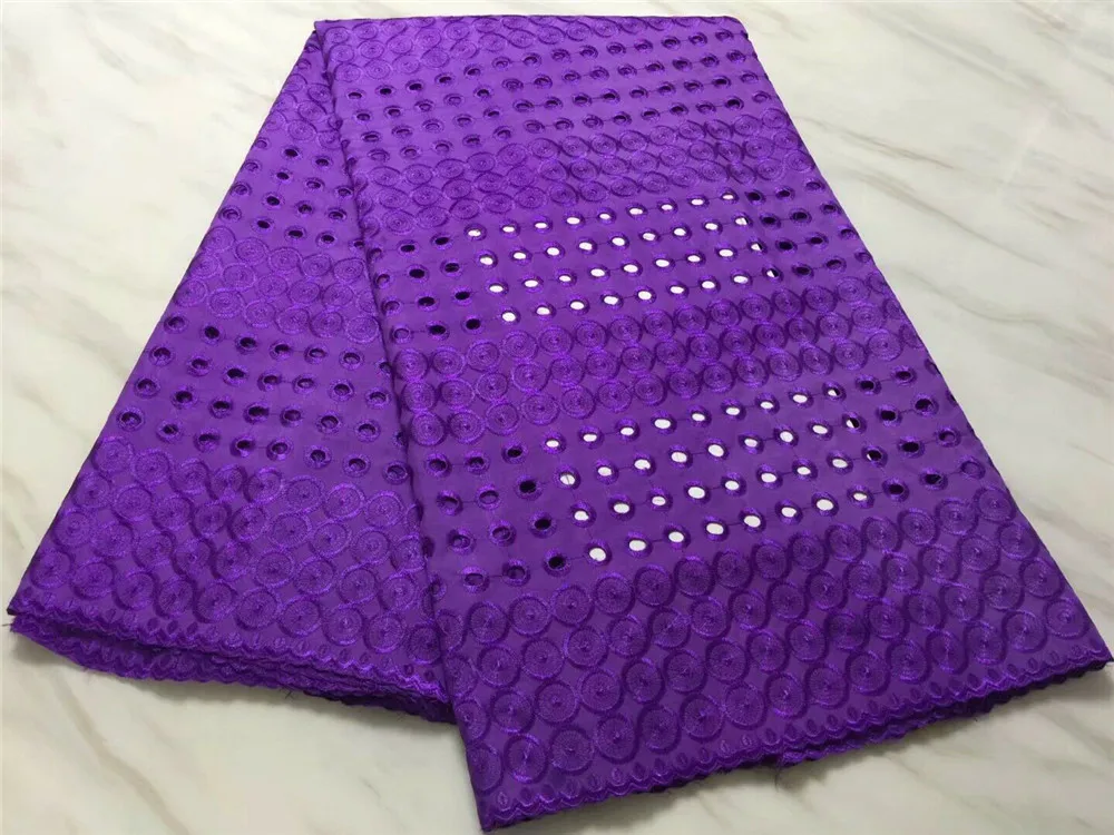 Африканский швейцарский вуаль кружево полые ткань весь хлопок мягкие материалы
