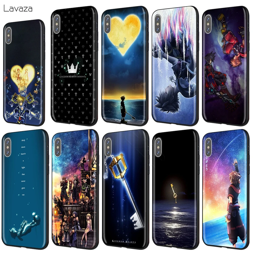 Чехол Lavaza с изображением героев аниме Kingdom Hearts для iPhone 12 mini 11 Pro XS Max XR X 8 7 6 6S Plus 5 5s