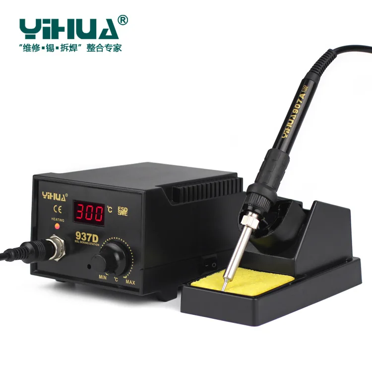 Цифровая паяльная станция YIHUA 937D с контролем температуры 220 В/110 В ЕС/США 50 Вт ESD |