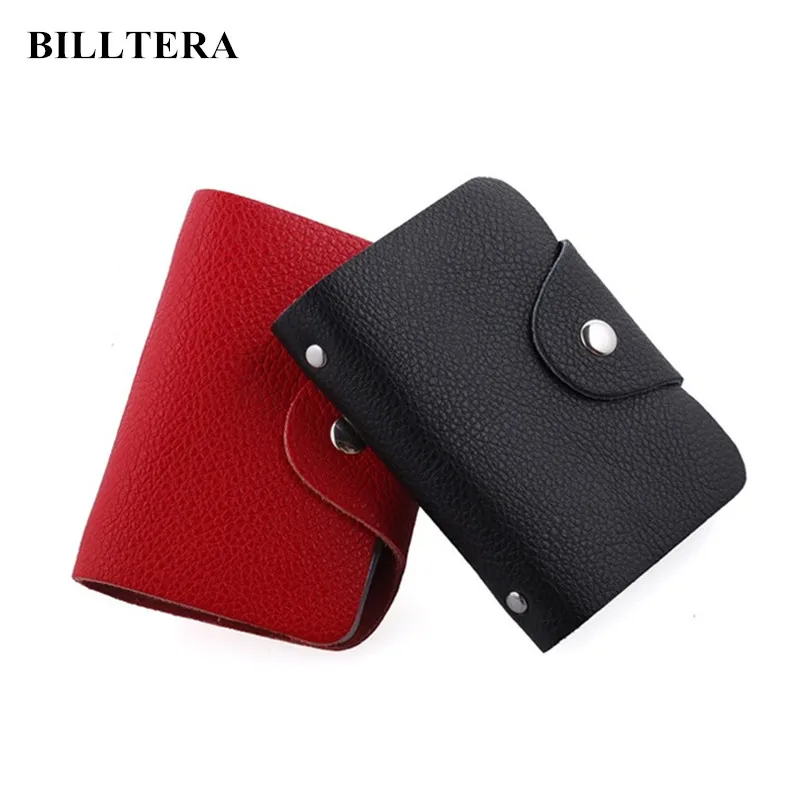 Мужской чехол для визиток и кредитных карт 8 цветов из искусственной кожи 12/24