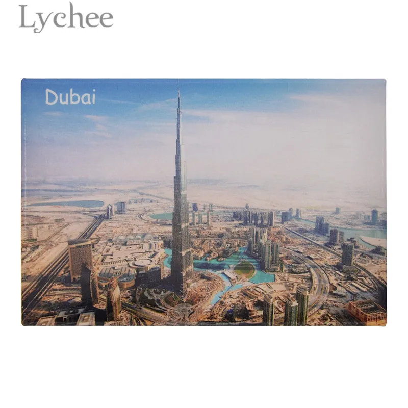 Lychee магнит на холодильник с дубаем креативный Ландшафтный магнитная наклейка