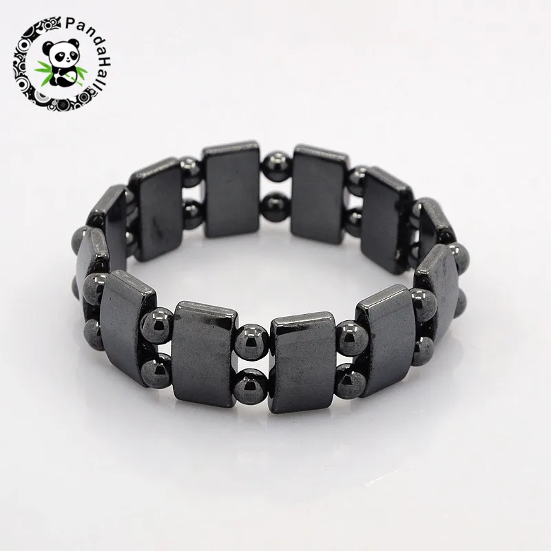 Браслеты pandahall эластичные магнитные из гематита для мужчин и женщин