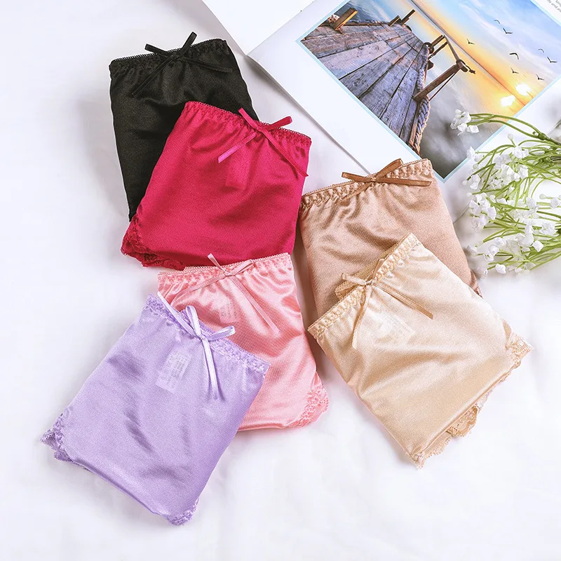 Prtywb модное нижнее белье Для женщин середины талии трусики ультратонкие шелковые