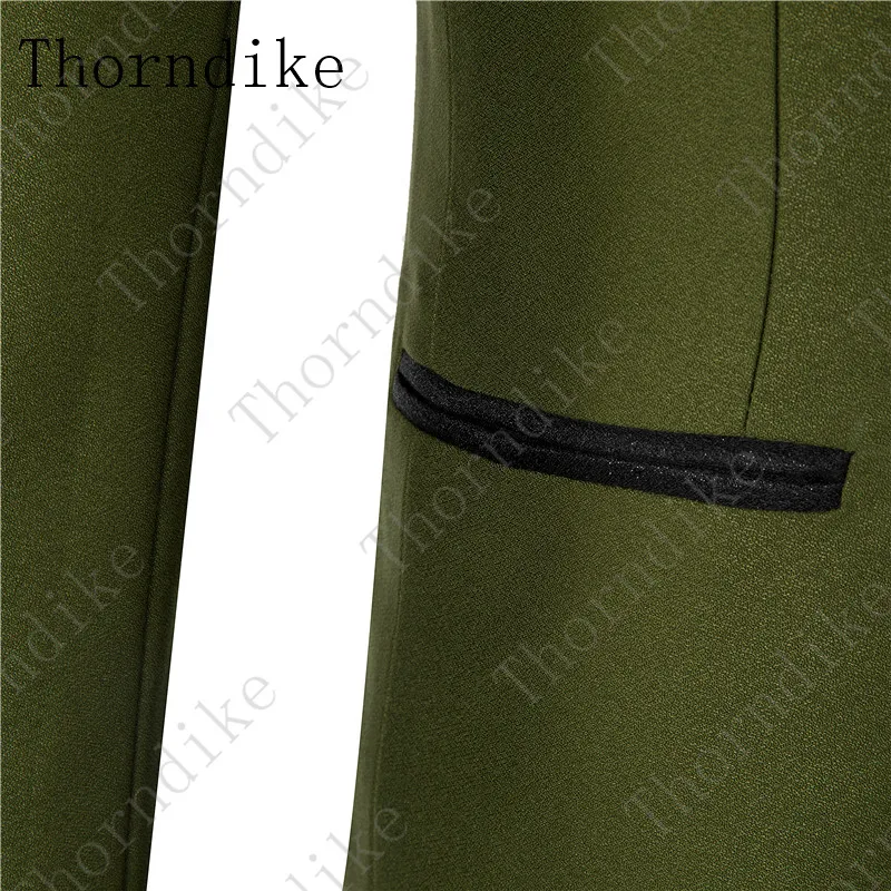 Зеленый мужской костюм Thorndike из 2 предметов облегающий черный смокинг на одной