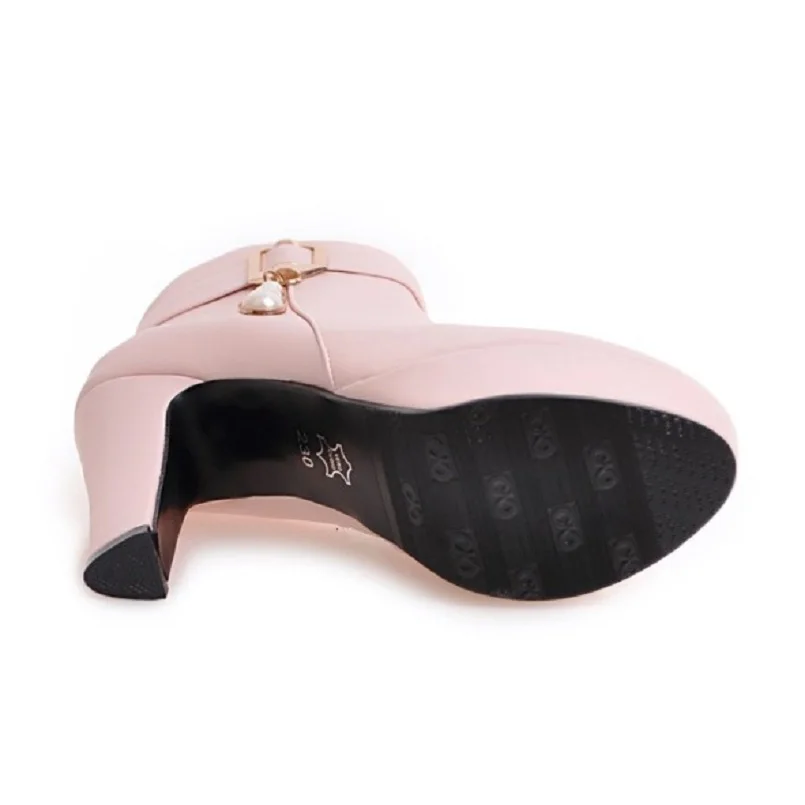 

Cresfimix 2018 women fashion comfortable beige autumn & winter warm boots botas femininas lady casual pu leather boots a2327