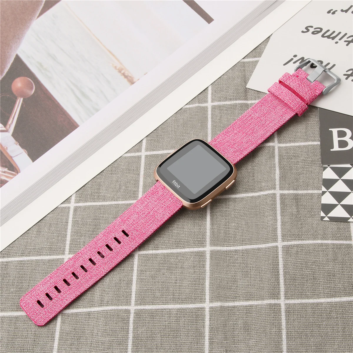 Ремешок для Fitbit Versa, ремешок из парусины, дышащий сменный Браслет для Fitbit Versa Lite Correa Fitbit Watch 64001