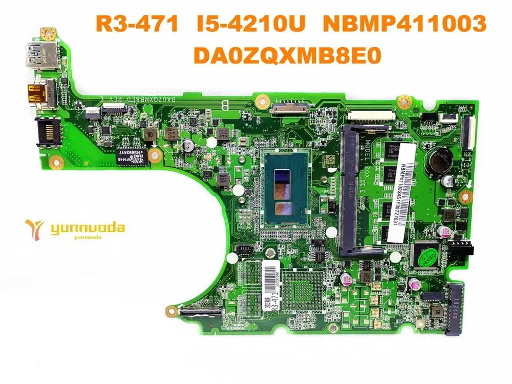 Оригинальный Для ACER R3 471 Материнская плата ноутбука I5 4210U NBMP411003 DA0ZQXMB8E0 испытанное