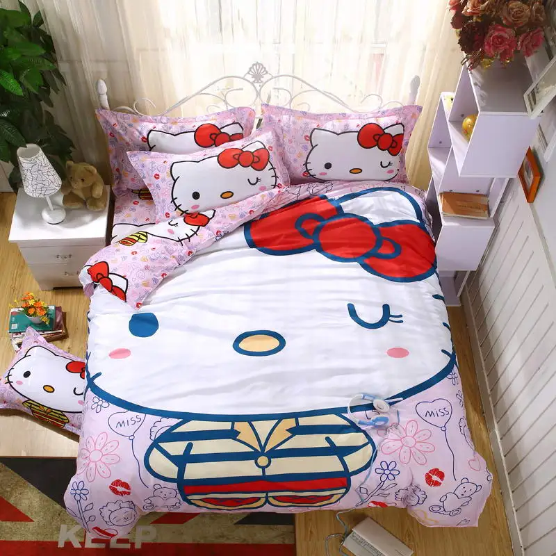 Наш горячая Распродажа комплект постельных принадлежностей рисунок Hello Kitty набор