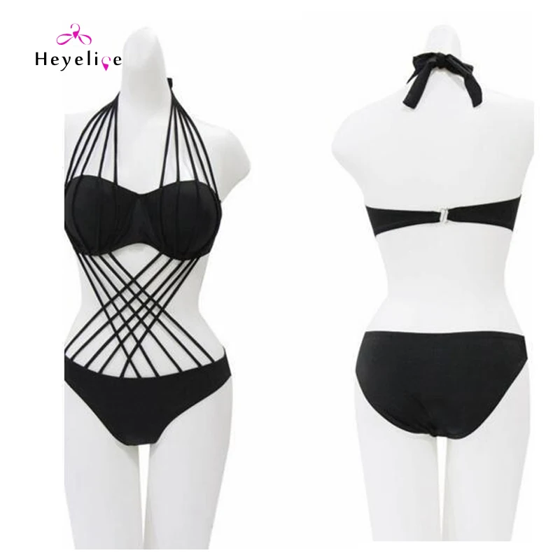 Новинка бандажный Купальник для женщин сексуальный цельный купальник ретро