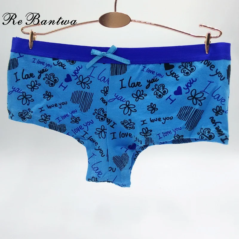 Женские боксеры нижнее белье хлопковые трусы женские с буквенным принтом шорты