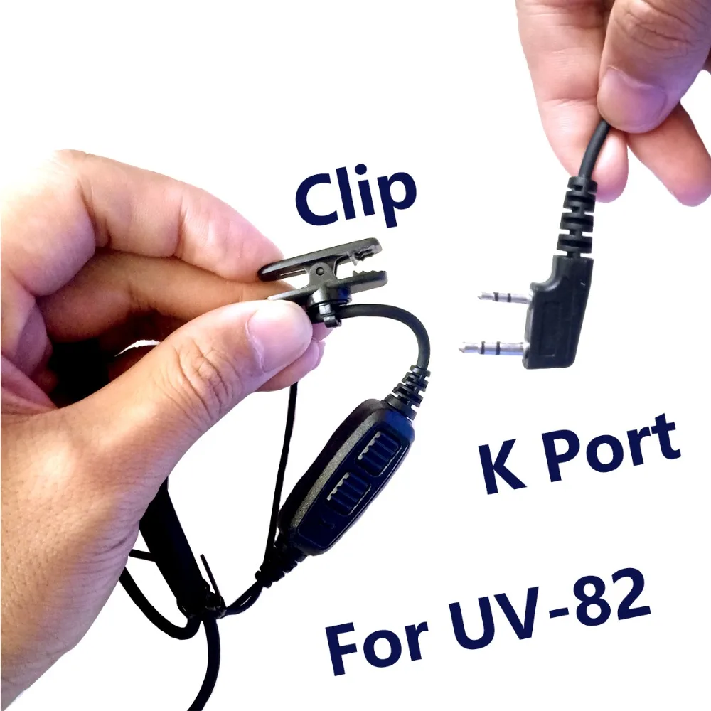 Оригинальные наушники Baofeng с микрофоном двойные PTT-наушники для рации UV 82