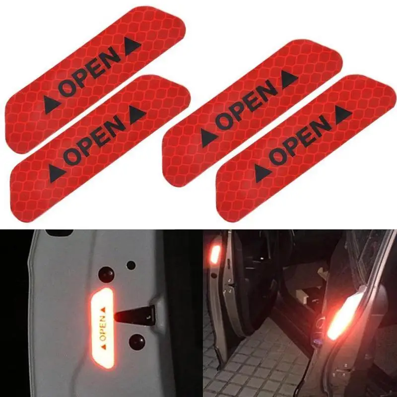 4 шт./компл. Автомобильная светоотражающая лента предупредительная отметка с