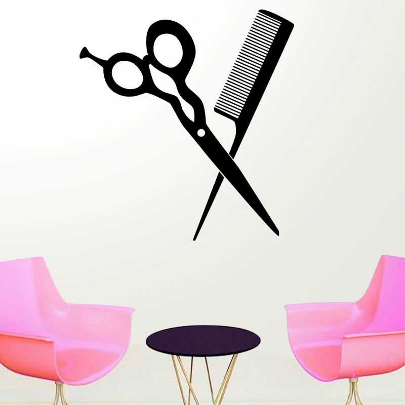 Виниловые наклейки для парикмахерской 25 цветов|salon stickers|vinyl wall decalswall decals |