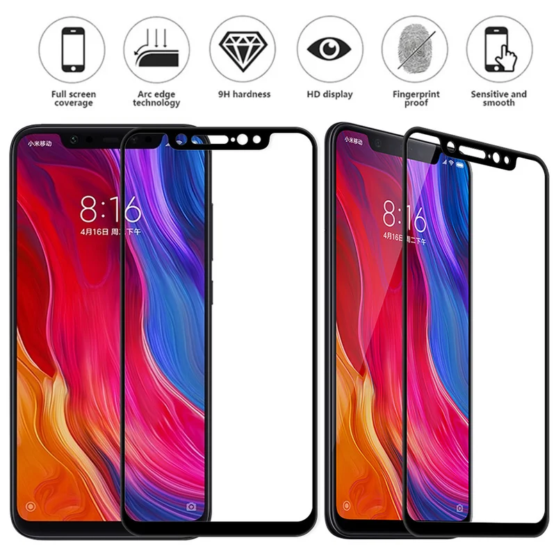 3D закаленное стекло для Xiaomi pocophone f1 Mi 8 6X A2 A1 6 5X MIX 2 Redmi 4X 5 Защита экрана на весь
