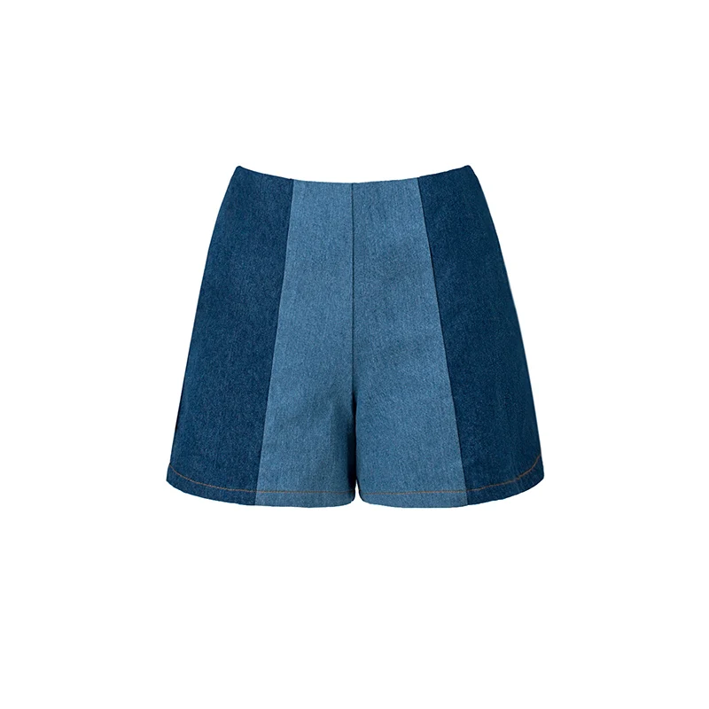 VERRAGEE 2019 new women denim shorts  casual flared blue cotton short jeans summer shorts with pockets