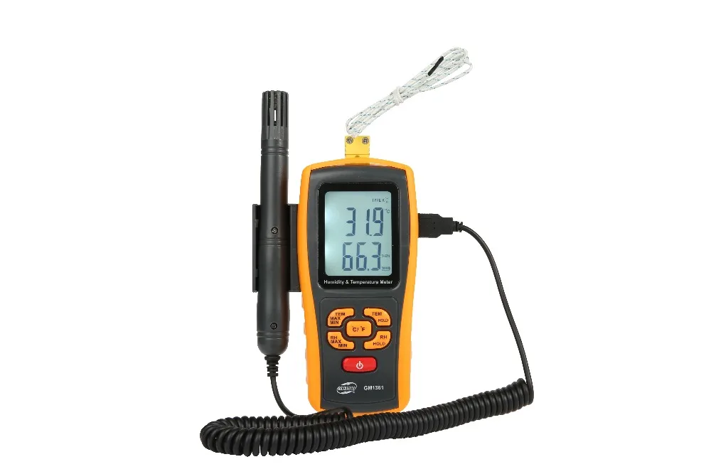 Benetech цифровой ЖК-дисплей дисплей термо-гигрометр GM1361 2.5 дюймов отдельные