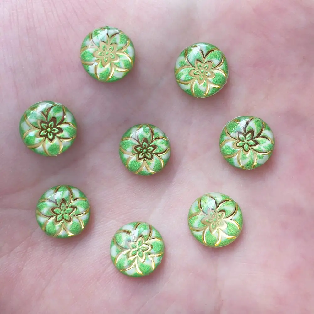 160 шт. блестящая Смола 10 мм круглая красочная крученая Золотая фотосессия