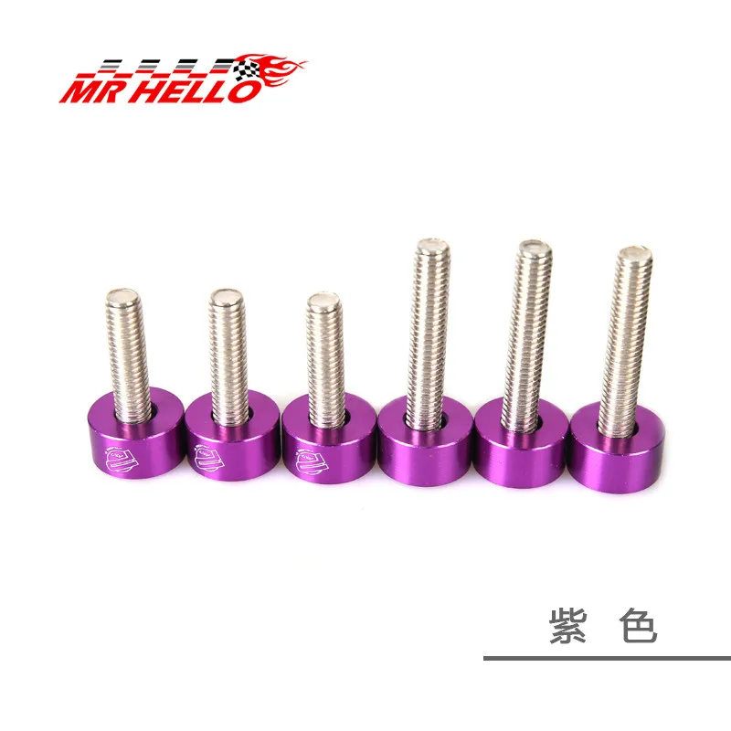 purple M6 6 шт./упак. jkdreamer Алюминий шайбами и болт для honda воздуха впускной коллектор двигателя - Цвет: purple