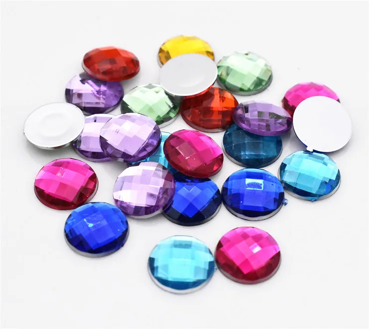 50 шт./лот 12/16 мм новые модные разноцветные кабошоны из смолы с плоской задней